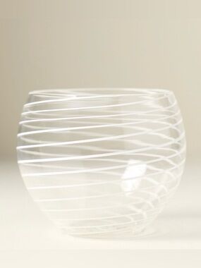 Anthropologie Arabesque Stemless Wine Glass - 1 Glass NWT.